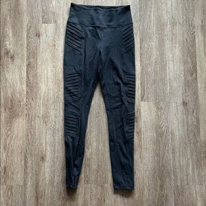 Athleta Black Delancey Moto Tight Leggings Size XS